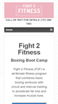 Mobile Screenshot of fight2fitness.com